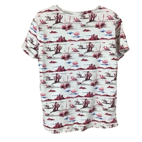 ARIAT REAL Yuma Landscape Print Girls Short Sleeve T-Shirt S (8) - Picture 4 of 7